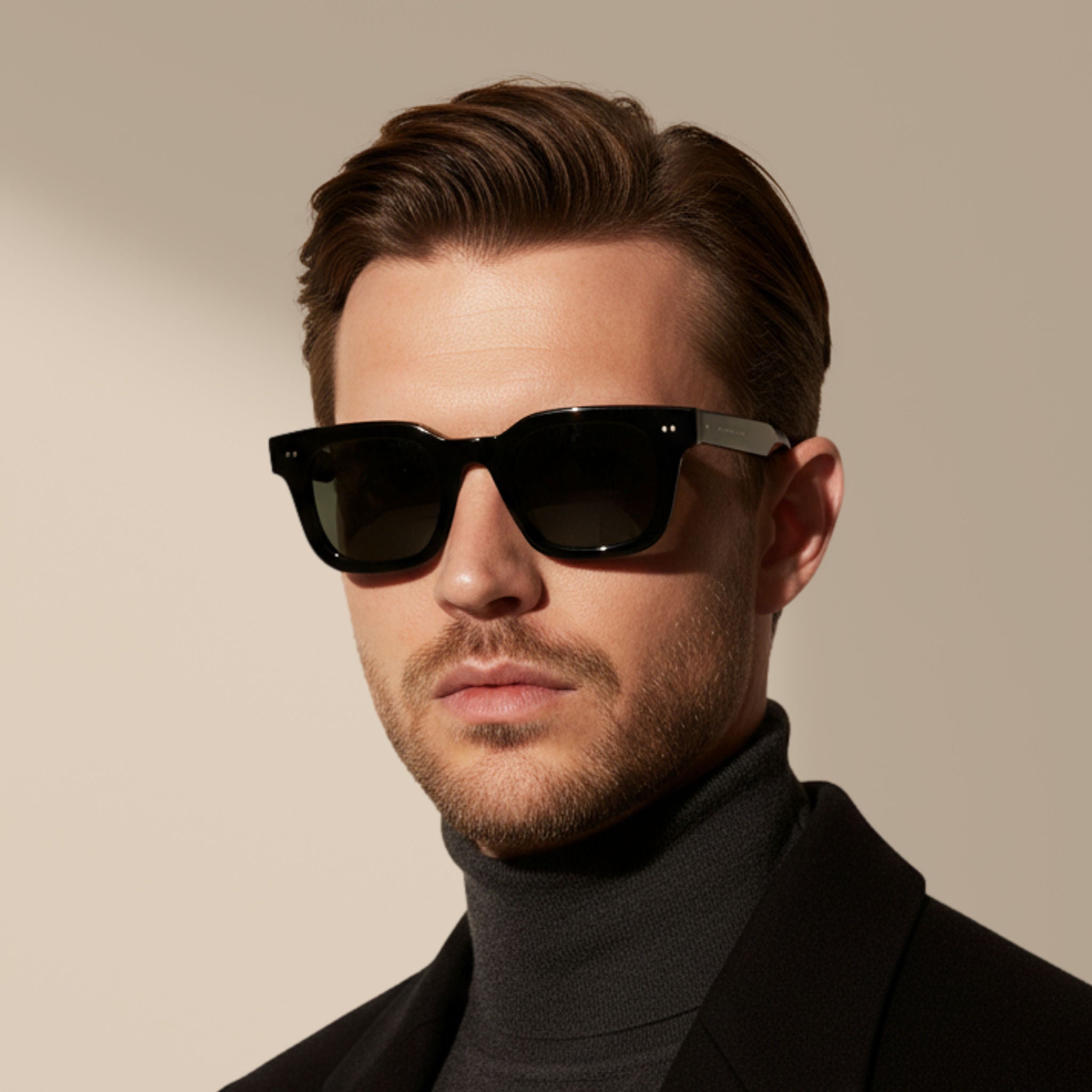 Noir/Gris – Milton – Carrée – Acétate – Lunettes de soleil