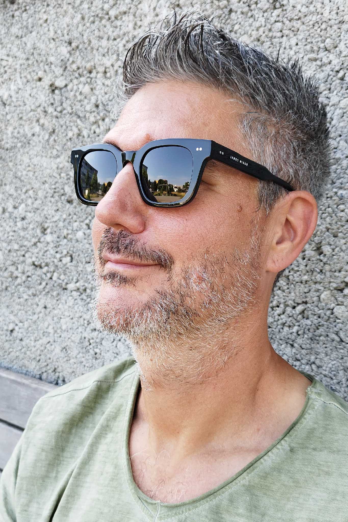Negro/Gris – Milton – Cuadrada – Acetato – Gafas de sol