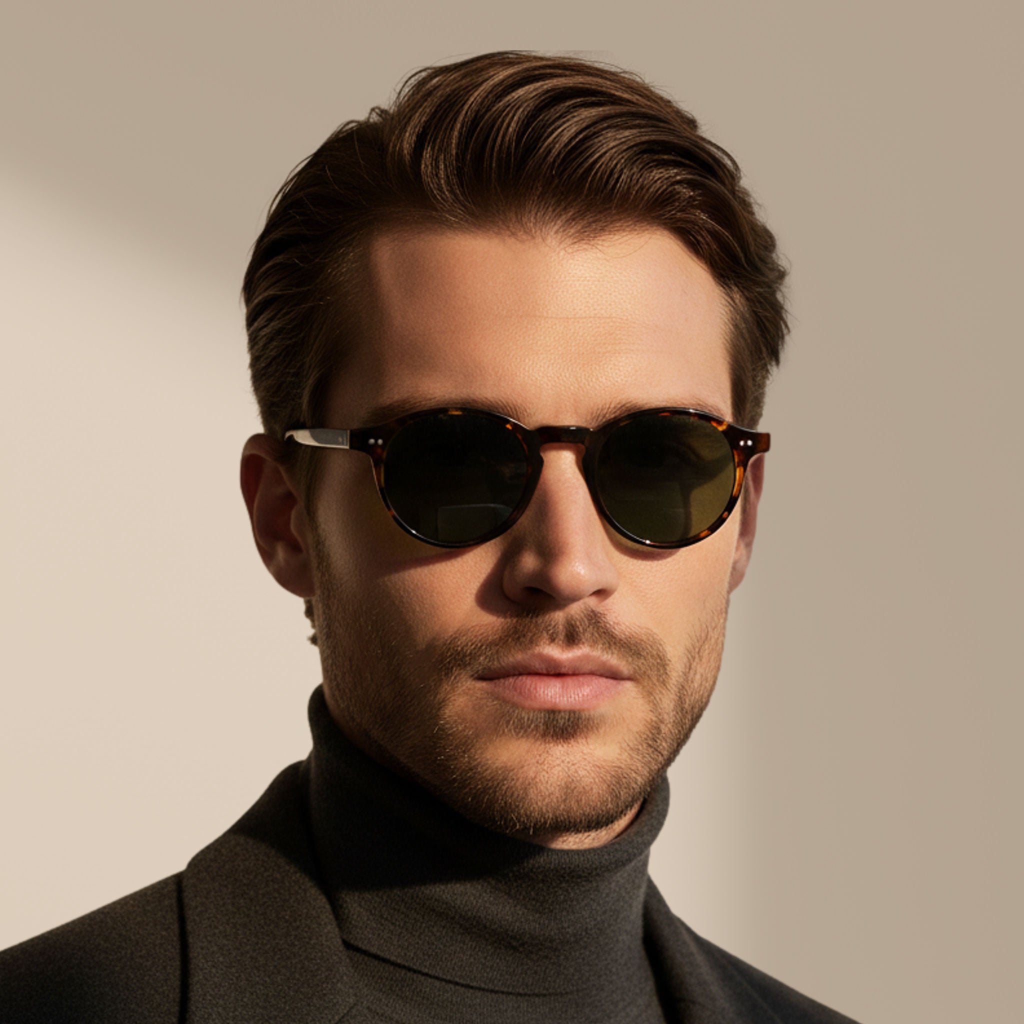 Carey/Verde – Oxford – Redonda – Acetato – Gafas de sol