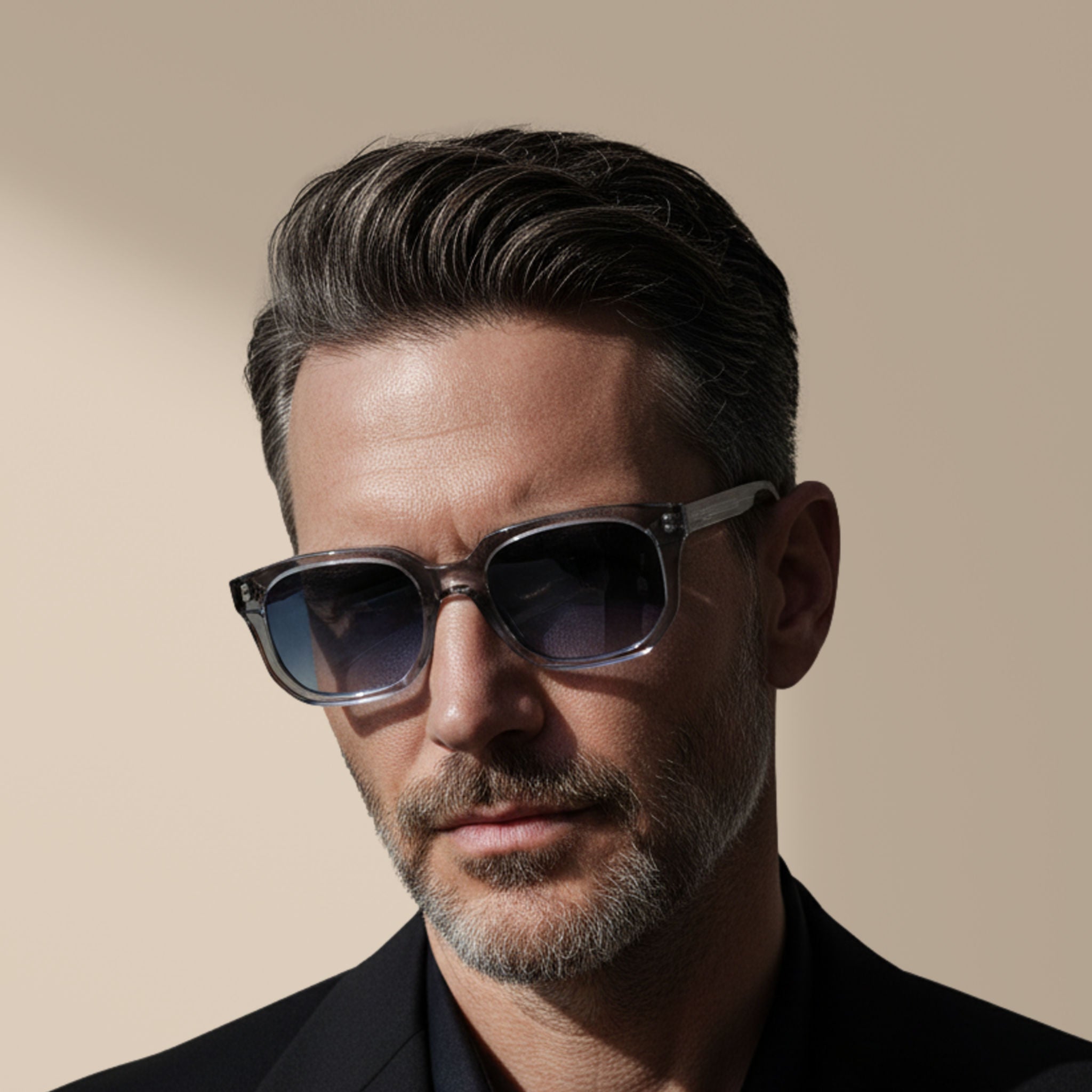 Transparent/Blue Gradient - Brixton - Polygonal - Acetate - Sunglasses
