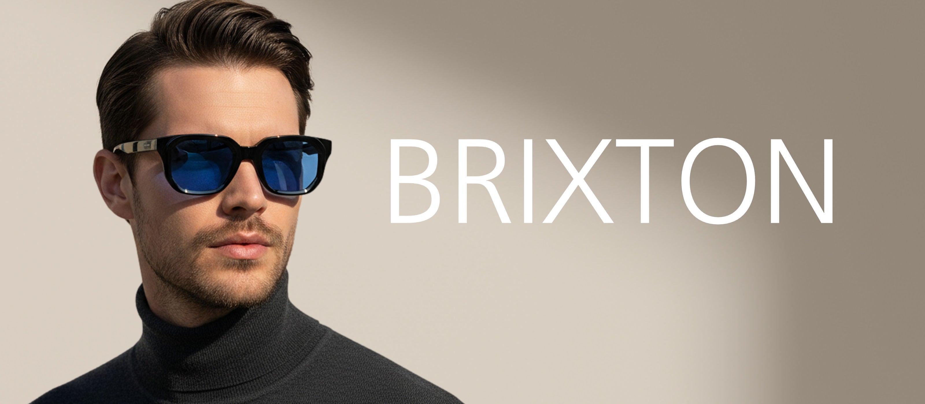 James Dixon Acetate Sunglasses Transparent/Blue Brixton Polygonal