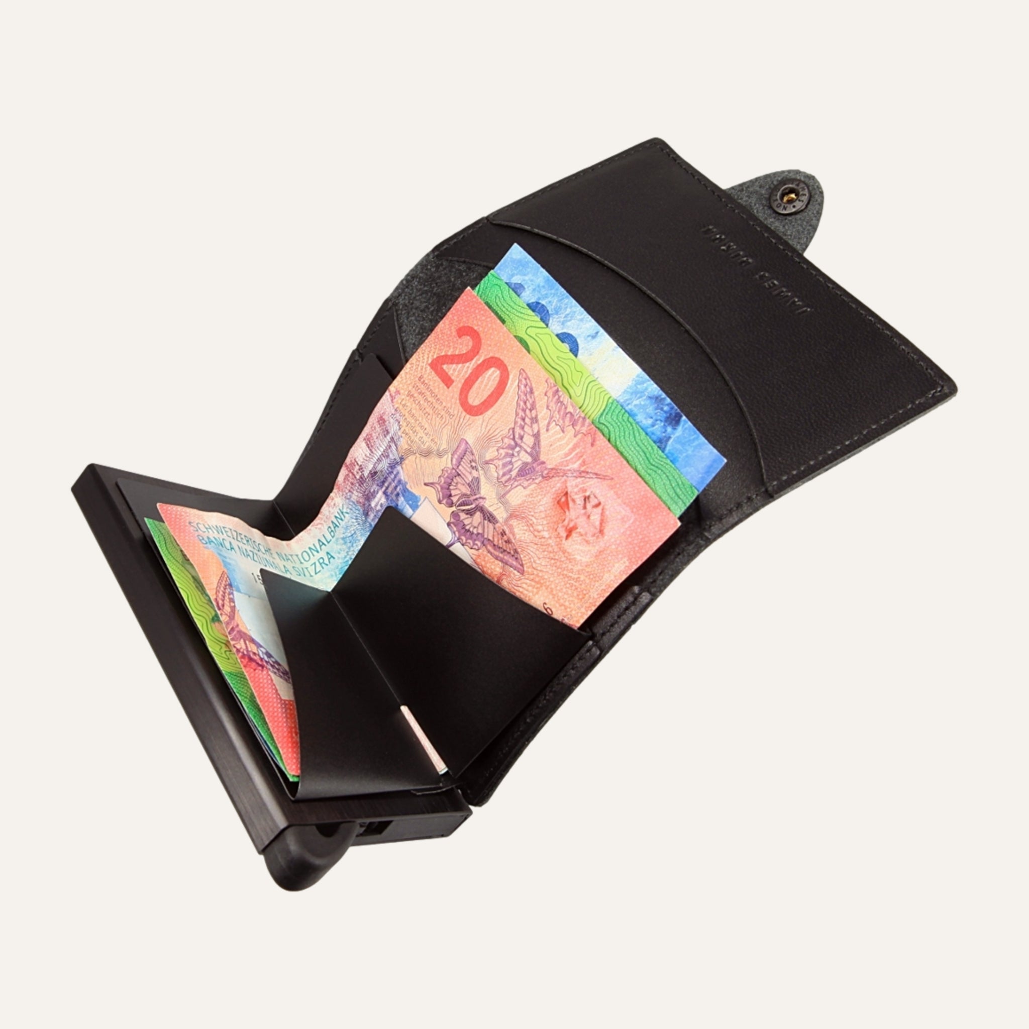 Black - One - Snap - Wallet