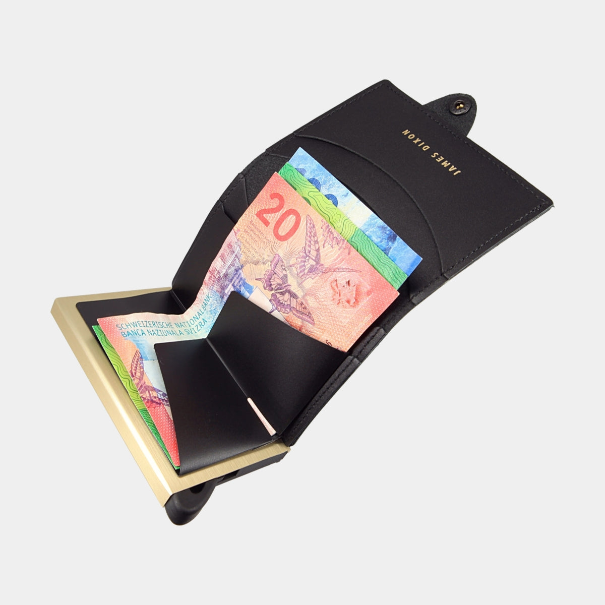 Black/Gold - One - Knopf - Portemonnaie