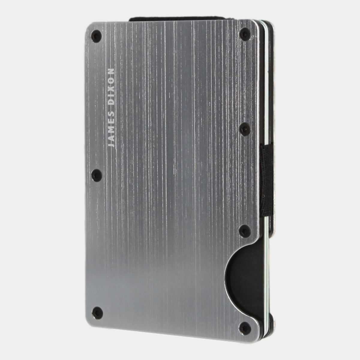 Silver - Brushed Aluminium - Cash Strap - Wallet