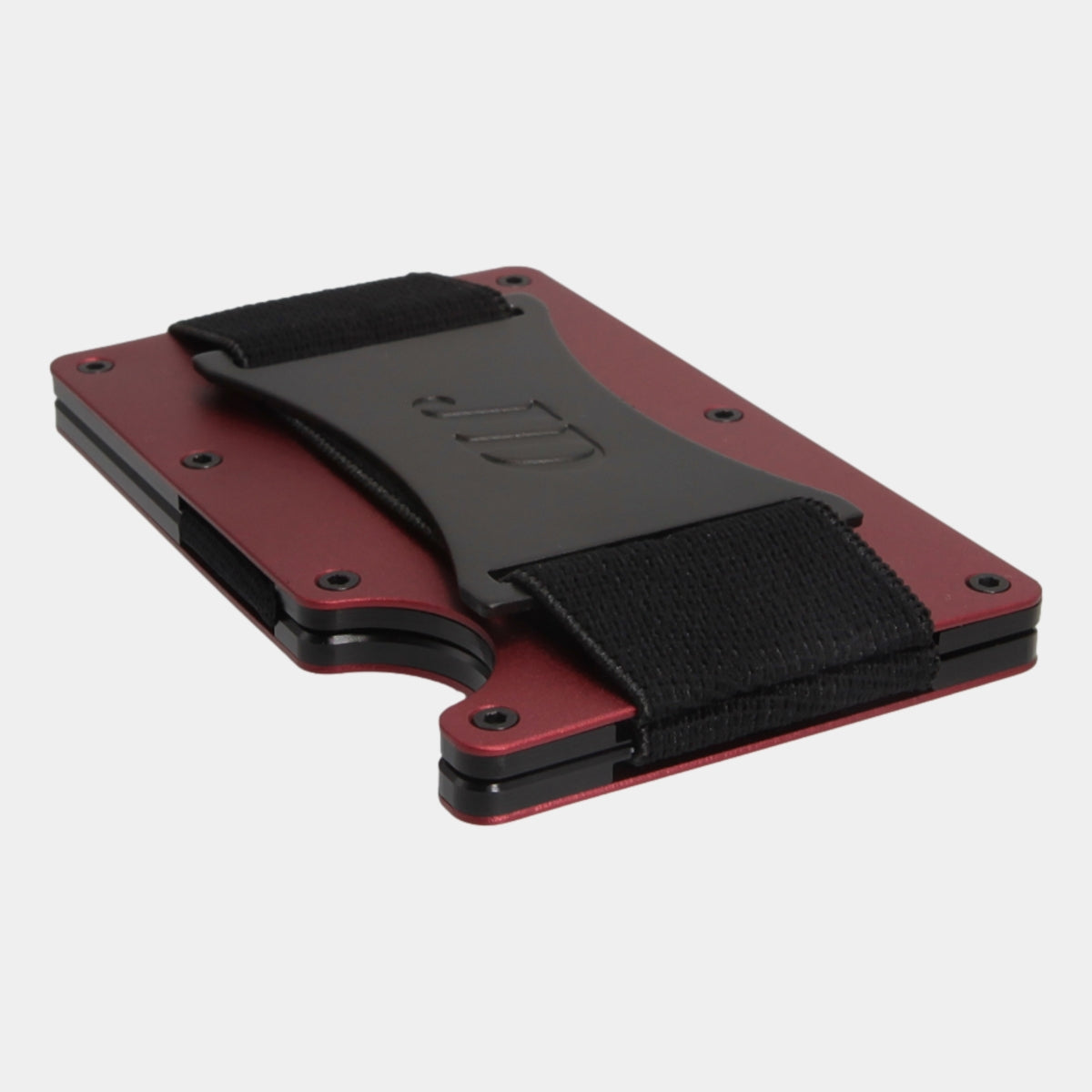 Burgundy - Aluminium - Cash Strap - Wallet