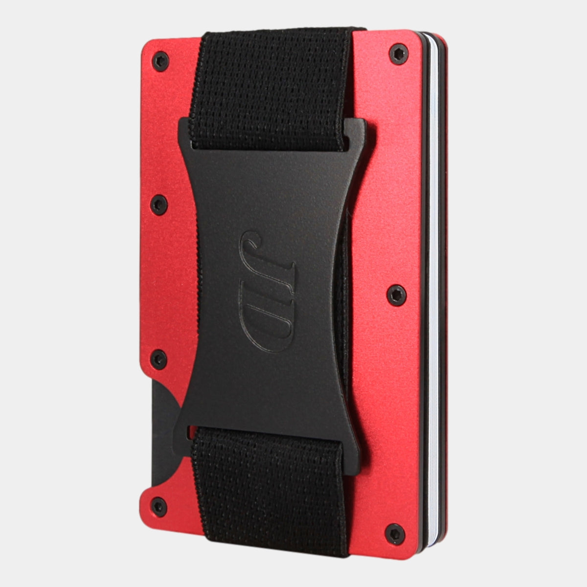 James Dixon Slim RFID Wallet, Red, Aluminium, Cash Strap
