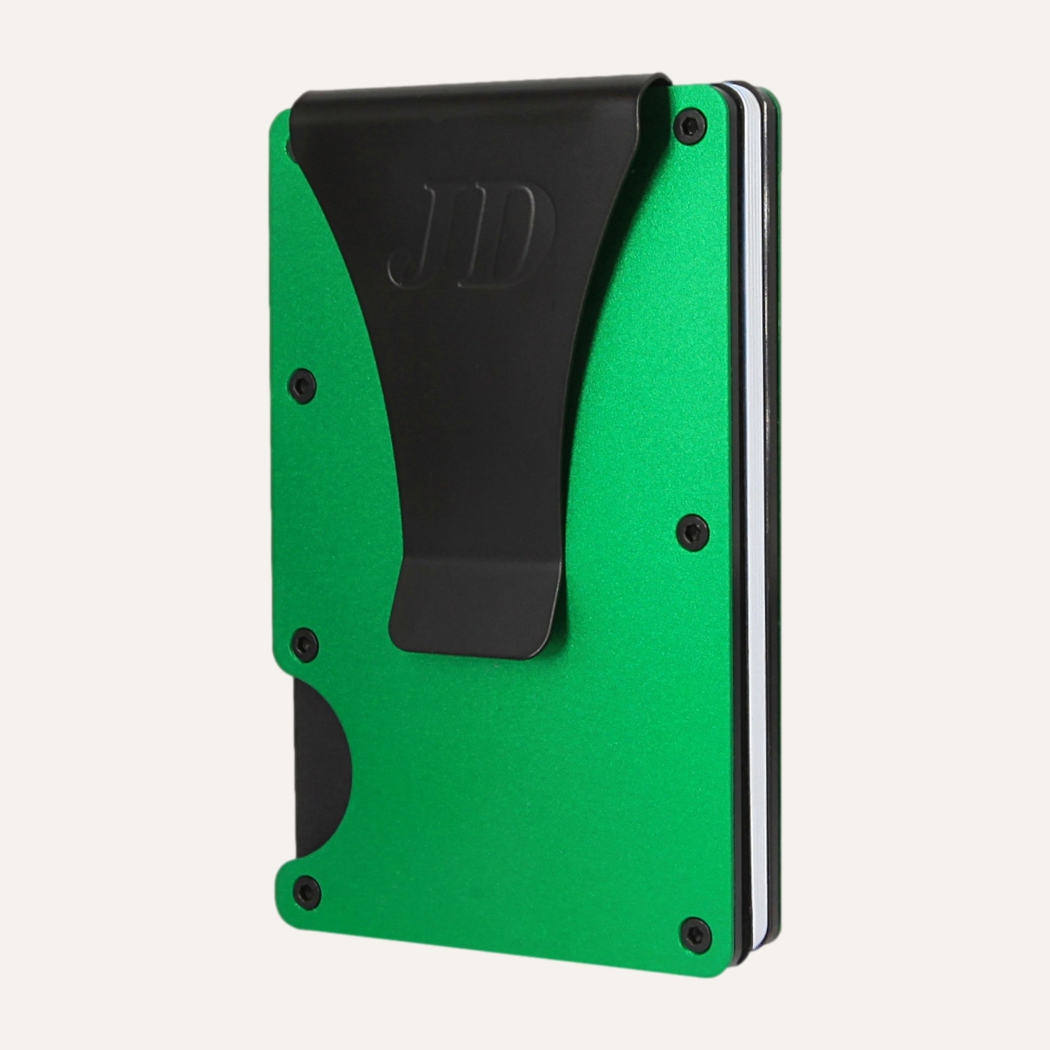 James Dixon Slim RFID Wallet, Green, Aluminium, Money Clip