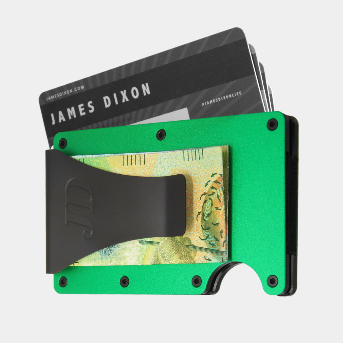 Electric Green - Aluminium - Pince à billets - Porte-cartes