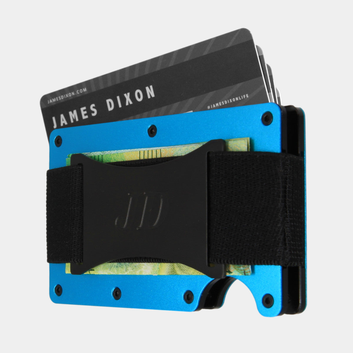 Neon Blue - Aluminium - Cash Strap - Wallet