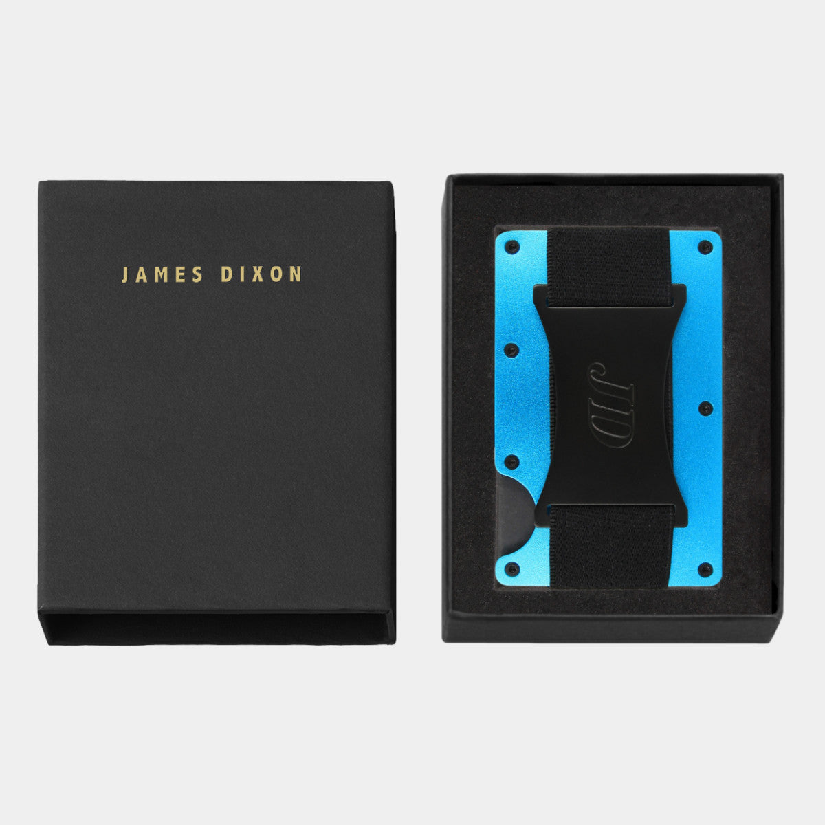 Neon Blue - Aluminium - Cash Strap - Wallet