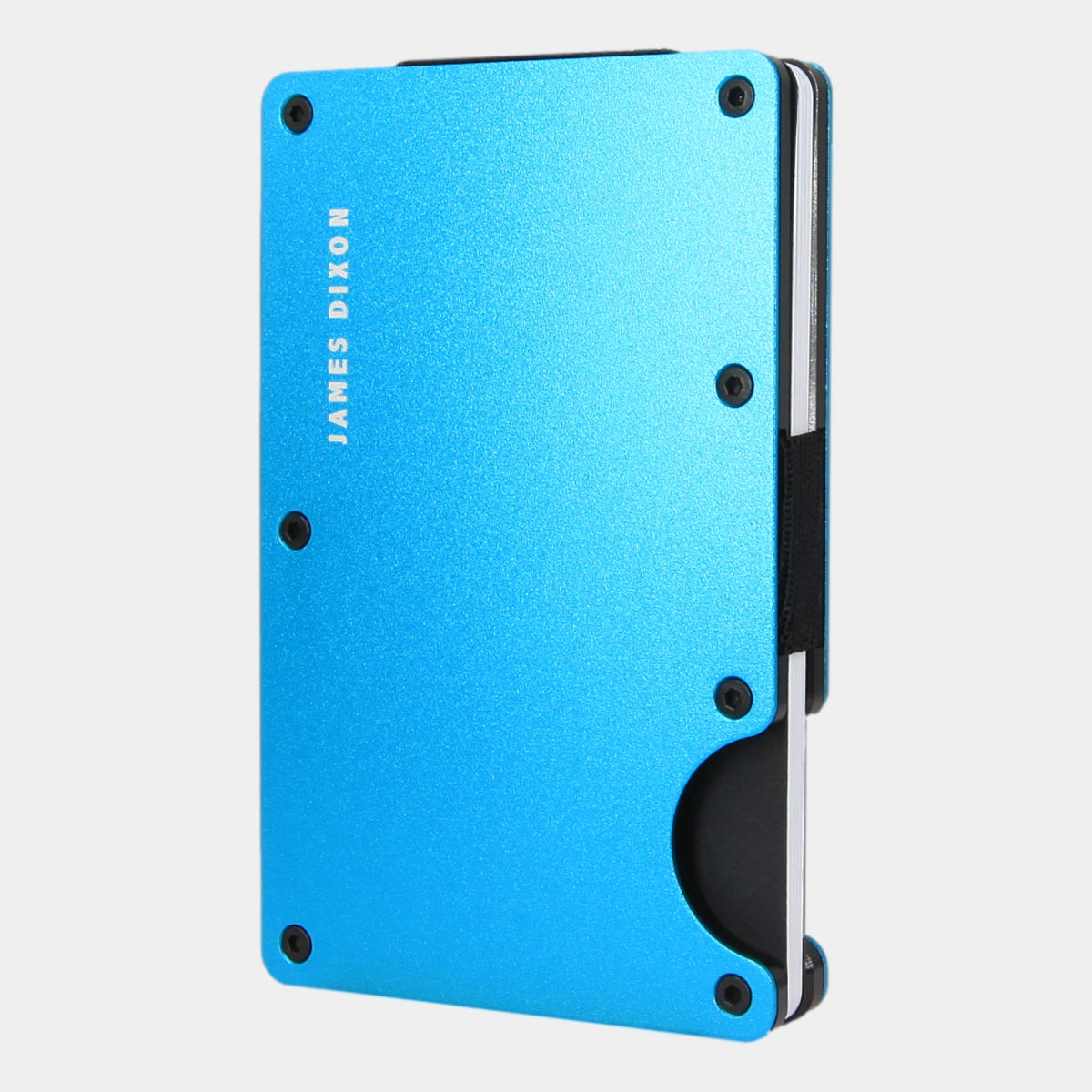 Neon Blue - Aluminium - Cash Strap - Wallet