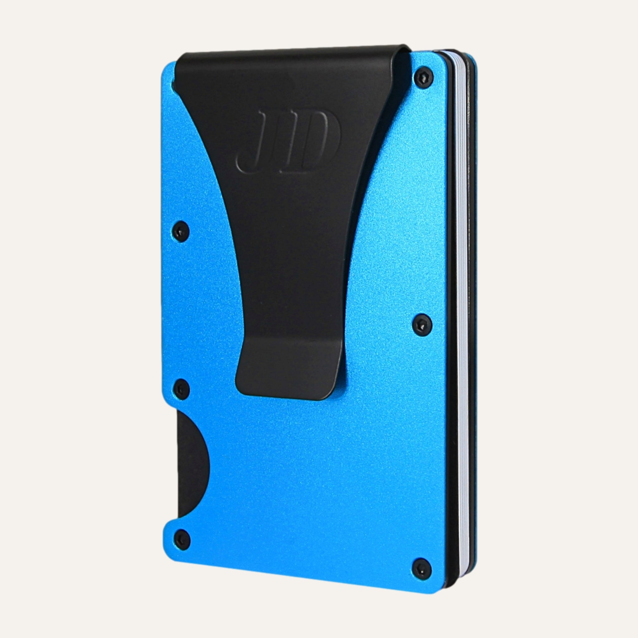 Neon Blue - Aluminium - Geldklammer - Kartenhalter