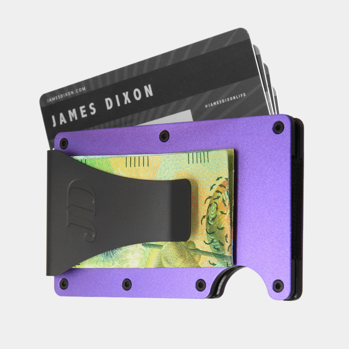 Purple - Aluminium - Pince à billets - Porte-cartes