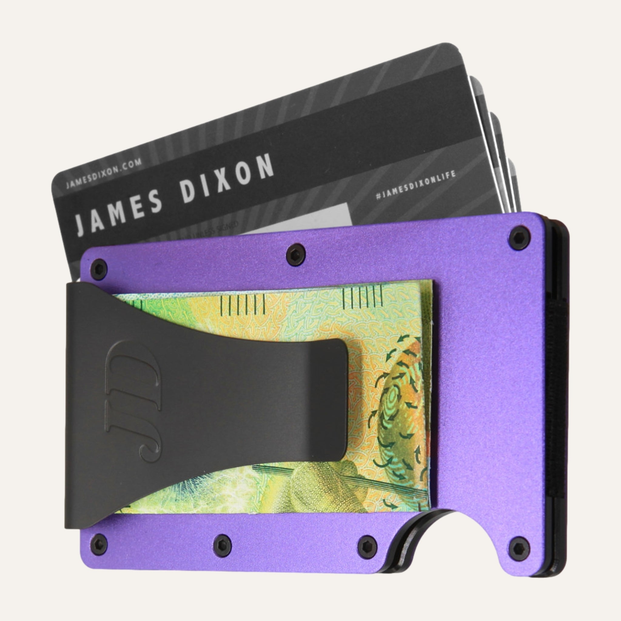 Purple - Aluminium - Geldklammer - Kartenhalter