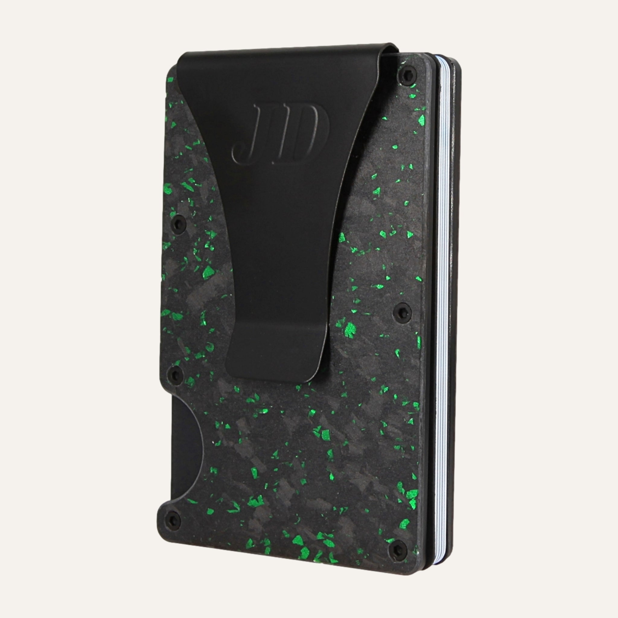 Black/Green - Carbon - Geldklammer - Kartenhalter
