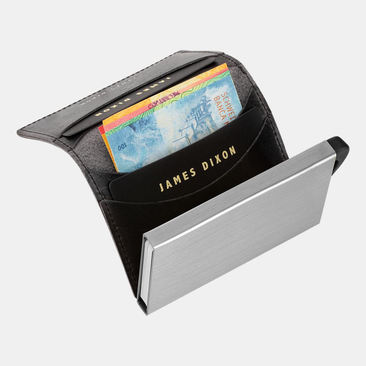 jd0003 james dixon puro classic black silver wallet notes