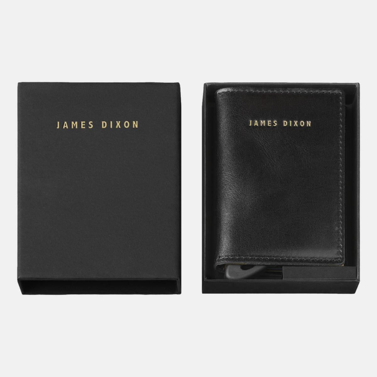 jd0045 james dixon puro classic black gold coin pocket wallet box