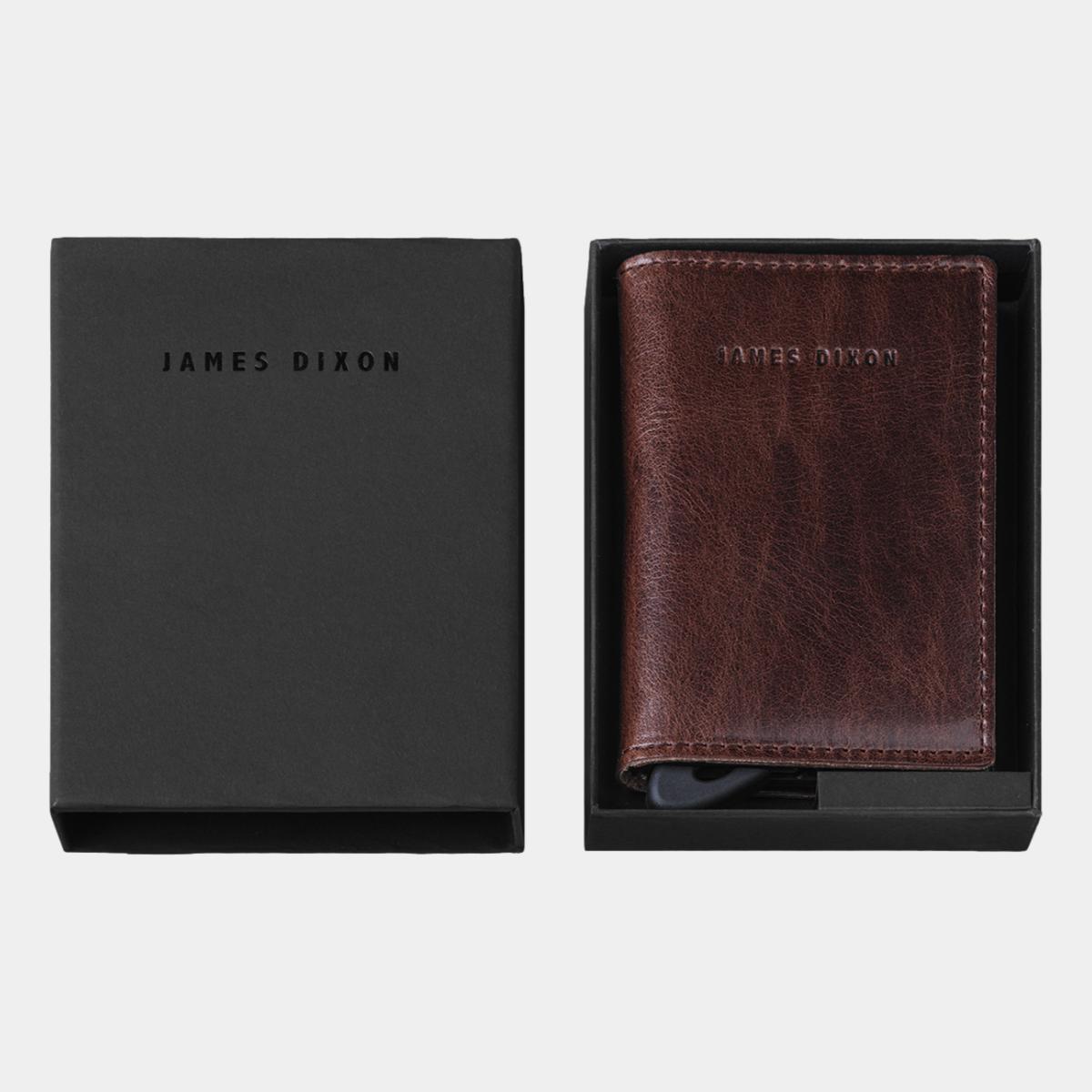 jd0049 james dixon puro classic cacao brown coin pocket wallet box