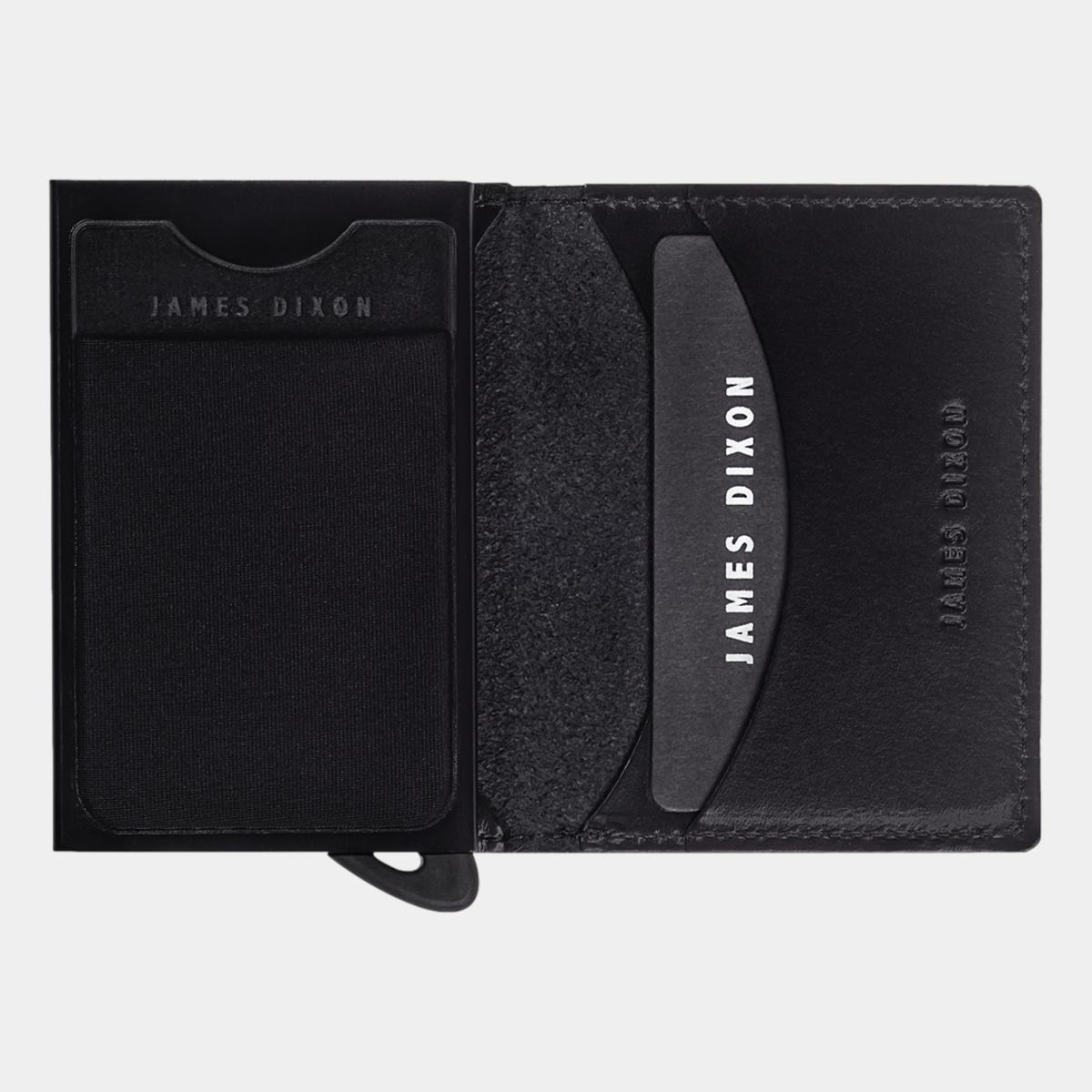 jd0068 james dixon extra cards black pocket on puro classic wallet open