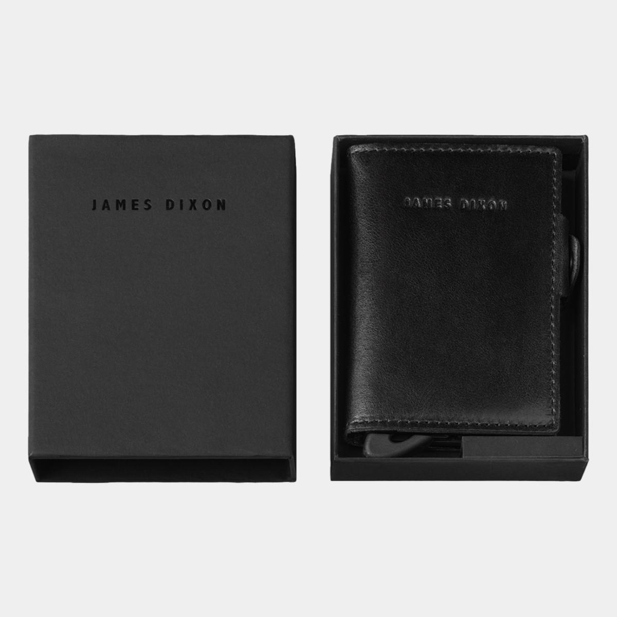 jd0073 james dixon boton classic all black coin pocket wallet box