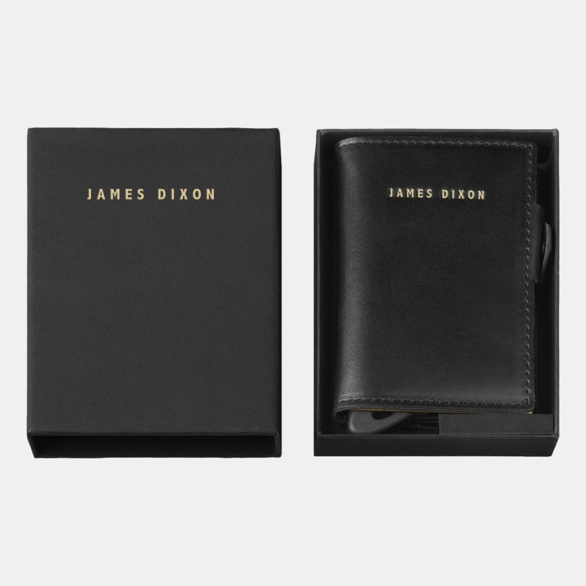 jd0074 james dixon boton classic black gold coin pocket wallet box