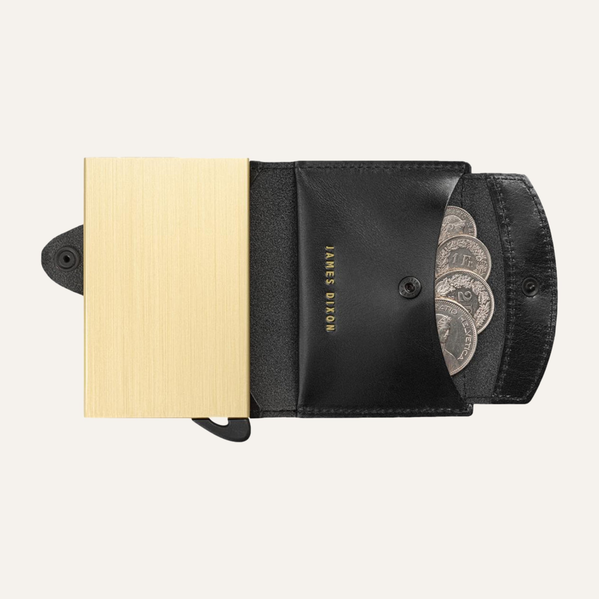 Black/Gold - Classic - Monedero - Botón - Cartera