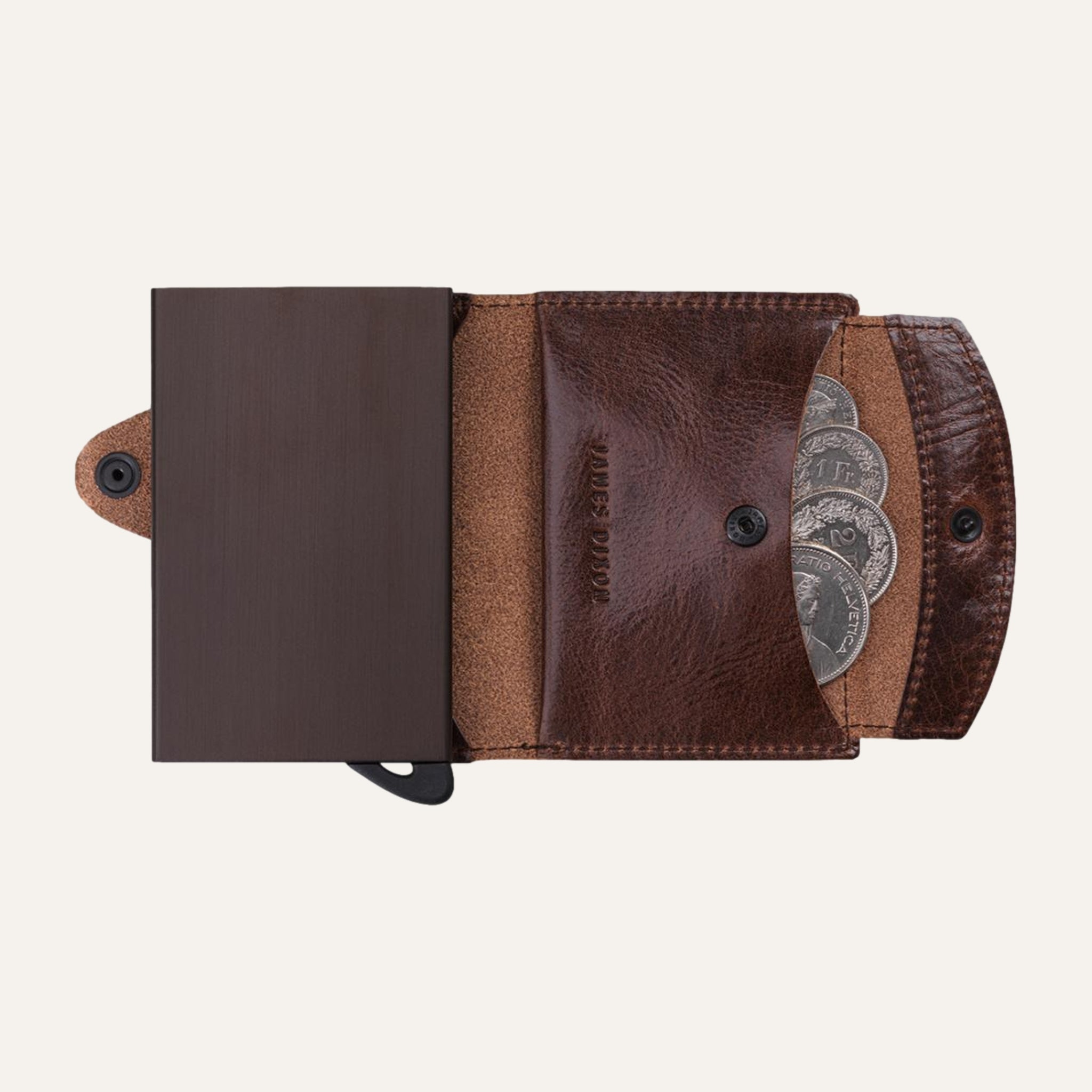 Cacao Brown - Classic - Münzfach - Knopf - Portemonnaie