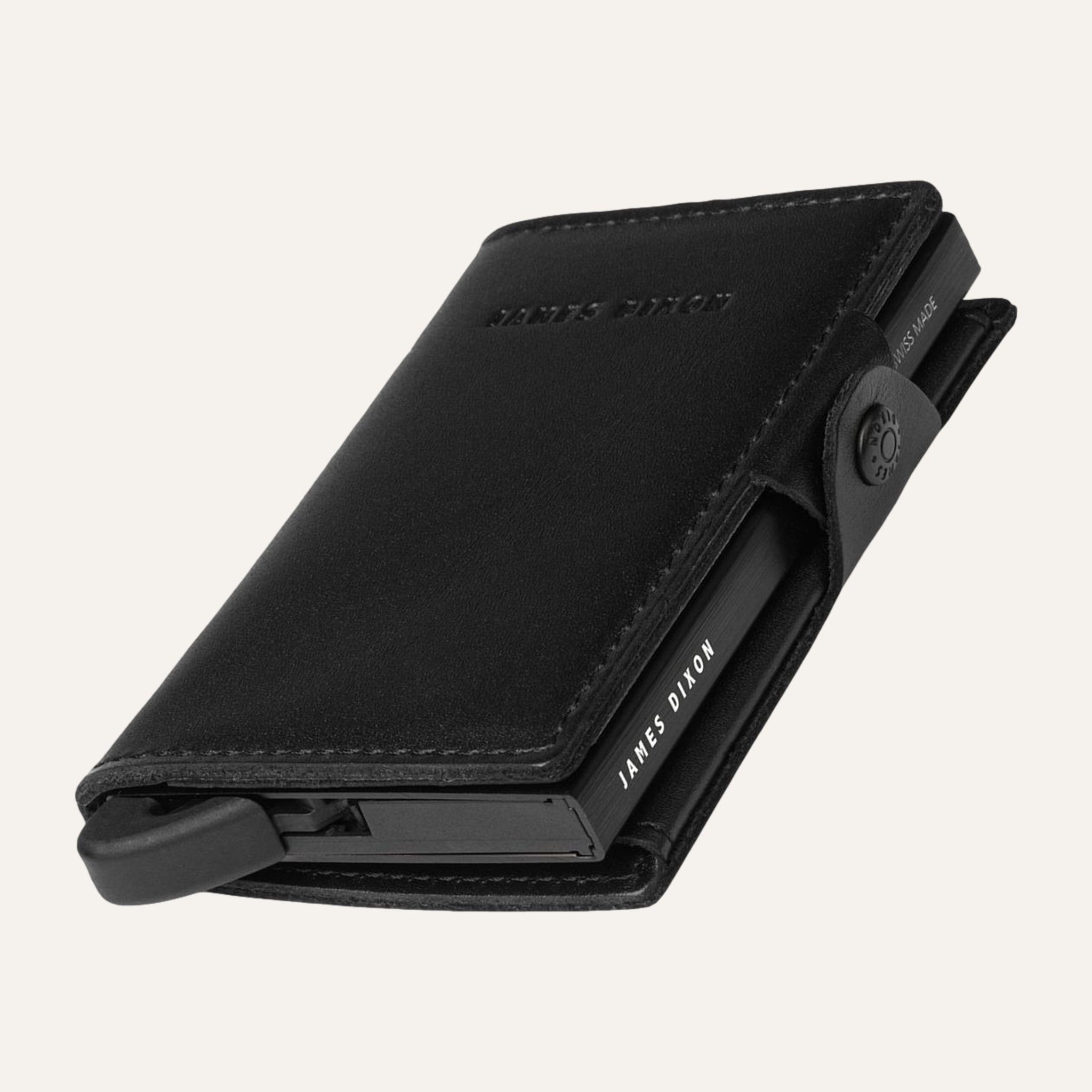 James Dixon Slim RFID Wallet, Black, One, Coin Pocket