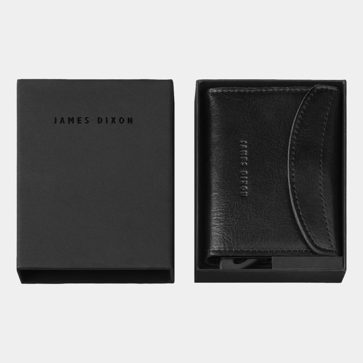 jd0087 james dixon grande classic all black wallet box