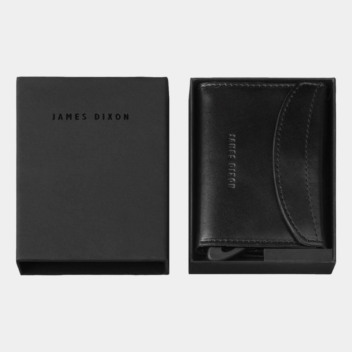 jd0101 james dixon grande classic all black coin pocket wallet box