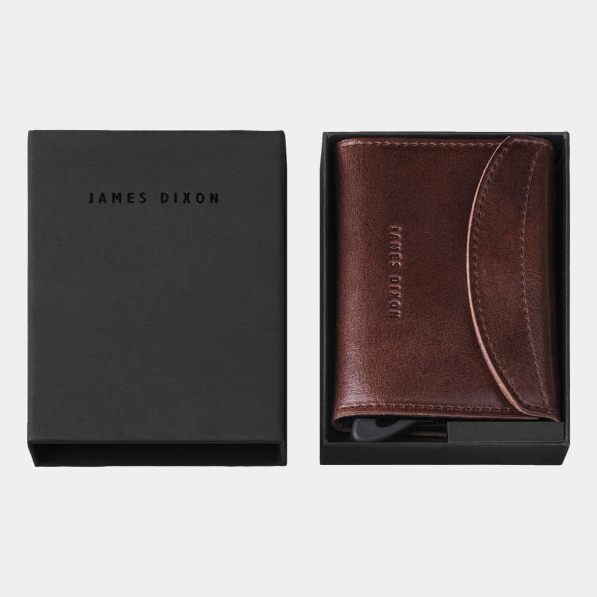 jd0104 james dixon grande classic cacao brown coin pocket wallet box