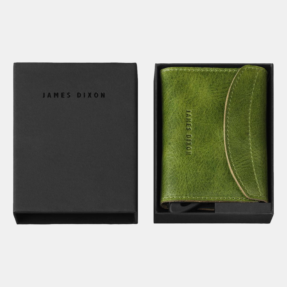 jd0107 james dixon grande classic green coin pocket wallet box