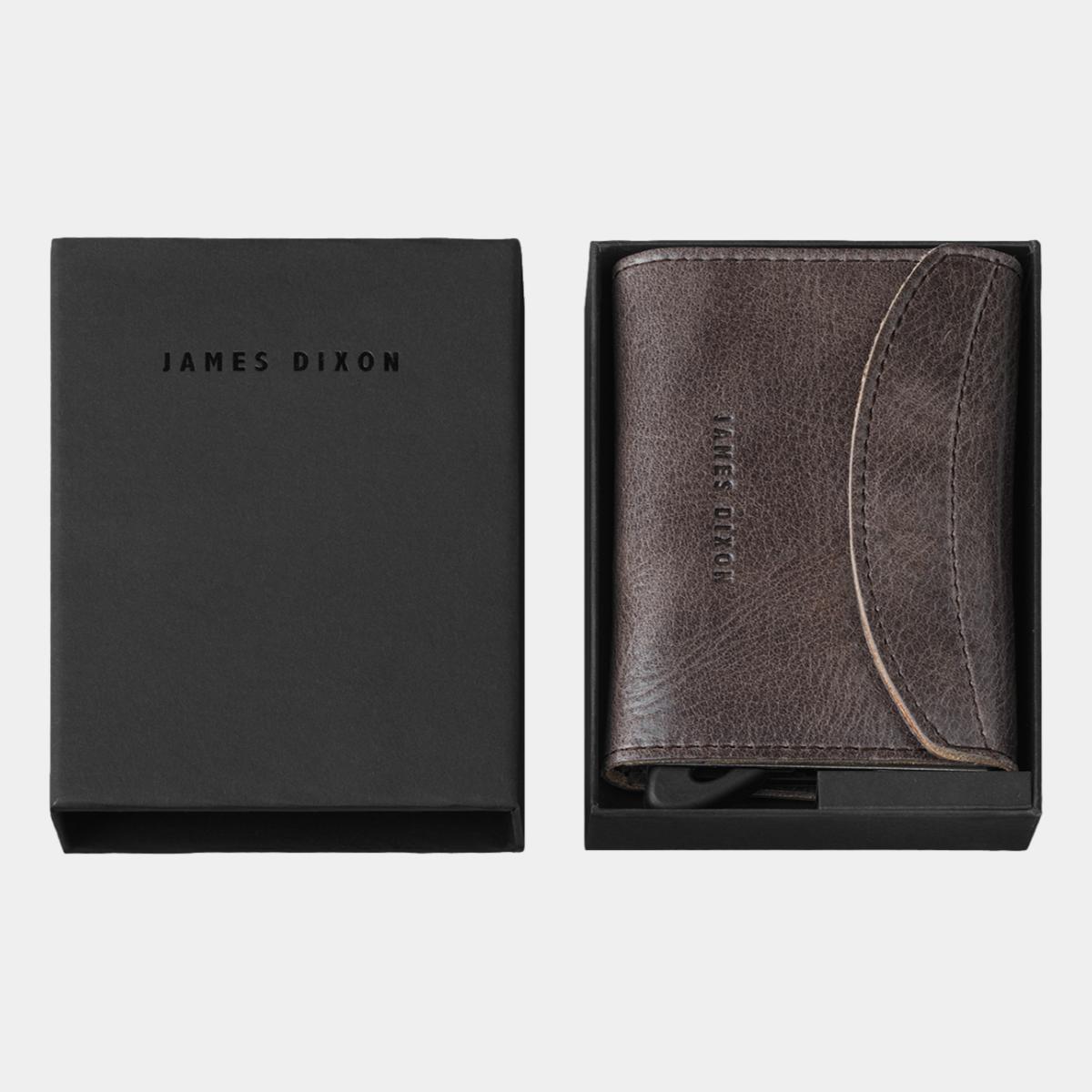 jd0112 james dixon grande classic saddle brown coin pocket wallet box