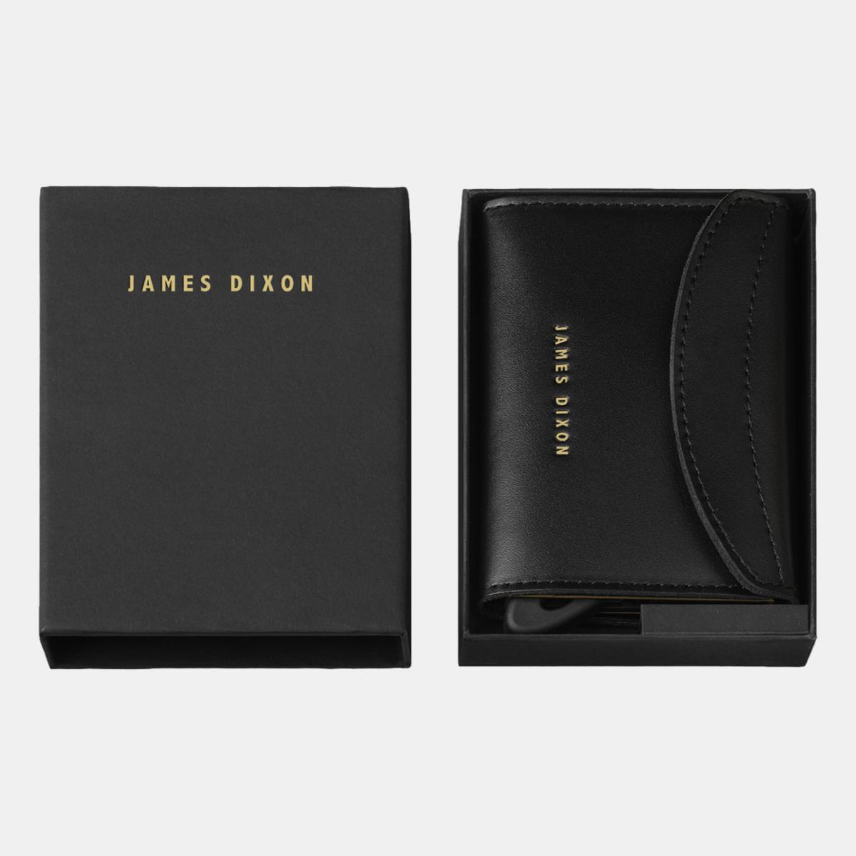 jd0114 james dixon grande one black gold coin pocket wallet box