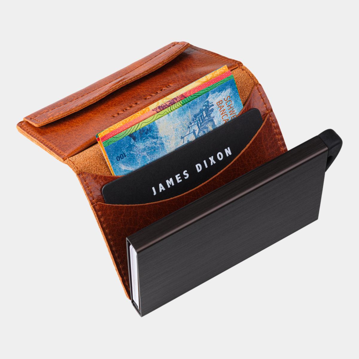 jd0119 james dixon puro classic rust coin pocket wallet notes