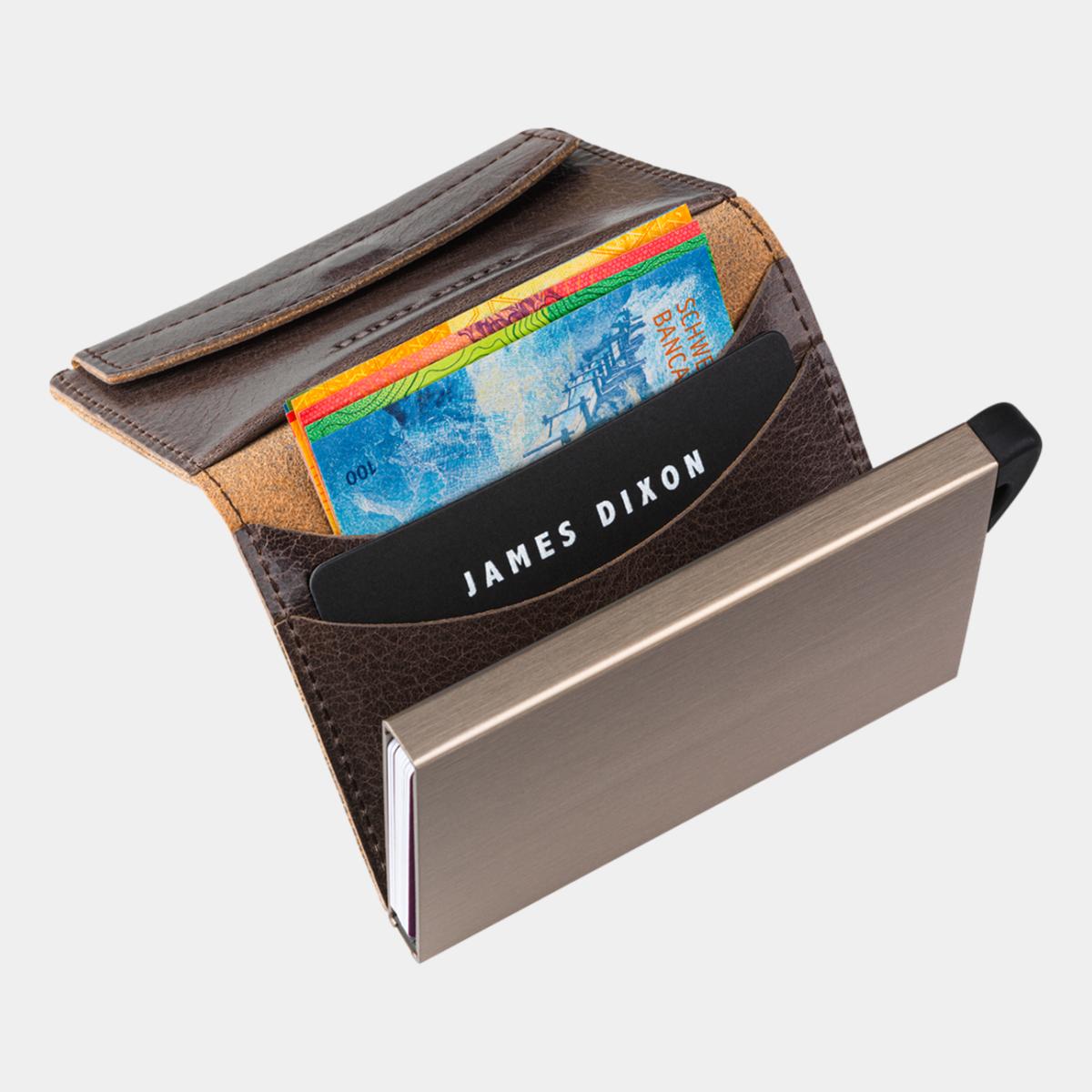 jd0120 james dixon puro classic saddle brown coin pocket wallet notes