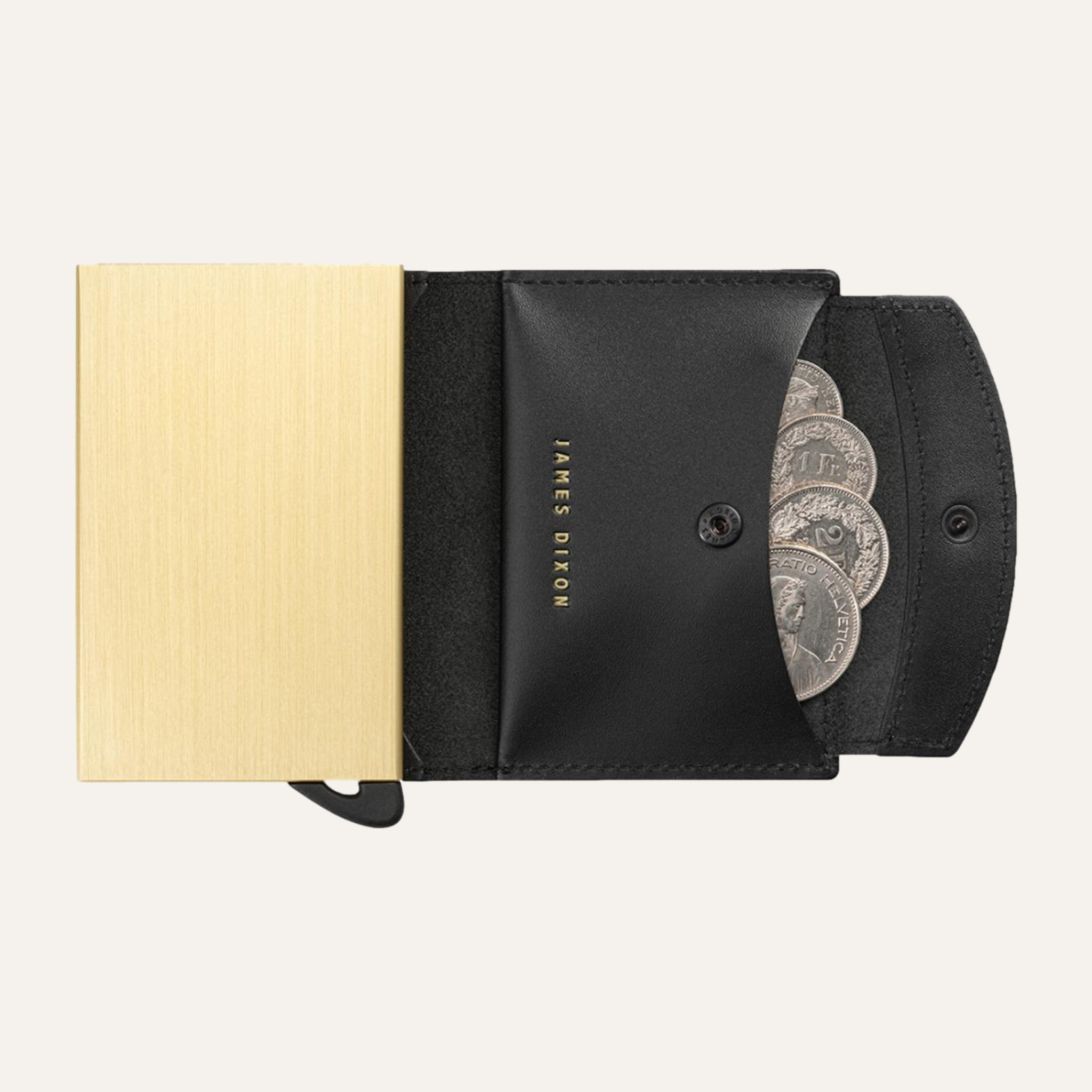 Black/Gold - One - Coin Pocket - Wallet