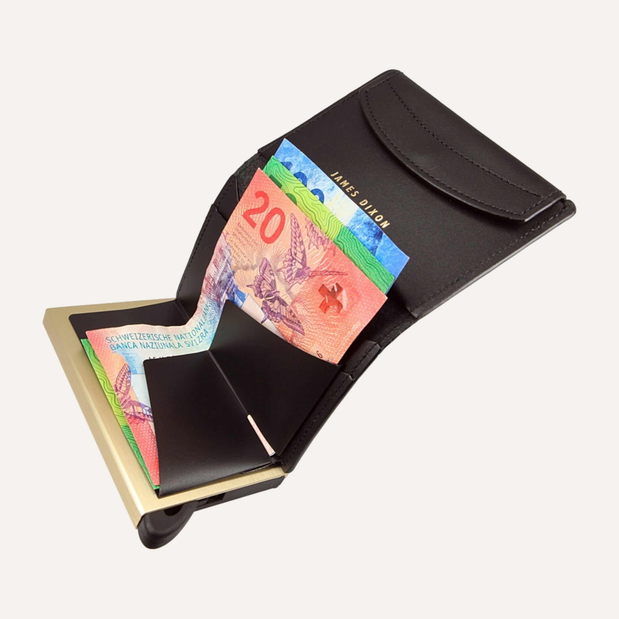 Black/Gold - One - Coin Pocket - Wallet