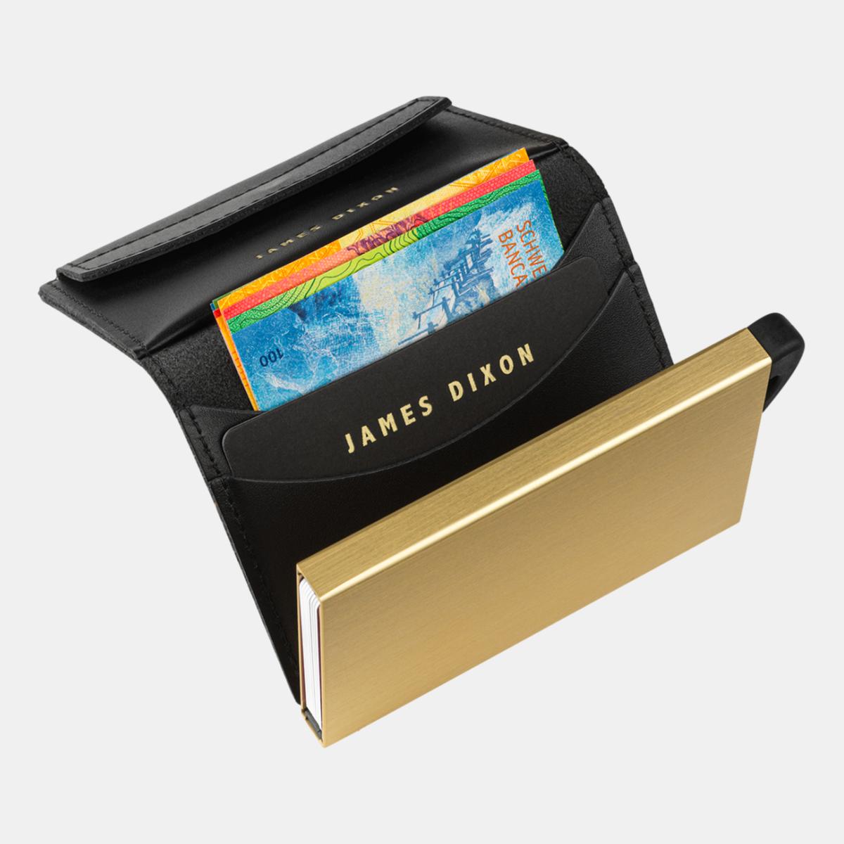 jd0122 james dixon puro one black gold coin pocket wallet notes