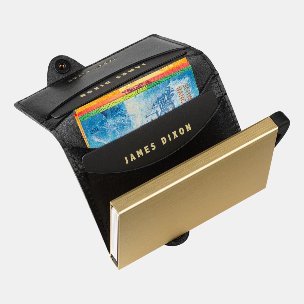 jd0124 james dixon boton classic black gold wallet notes