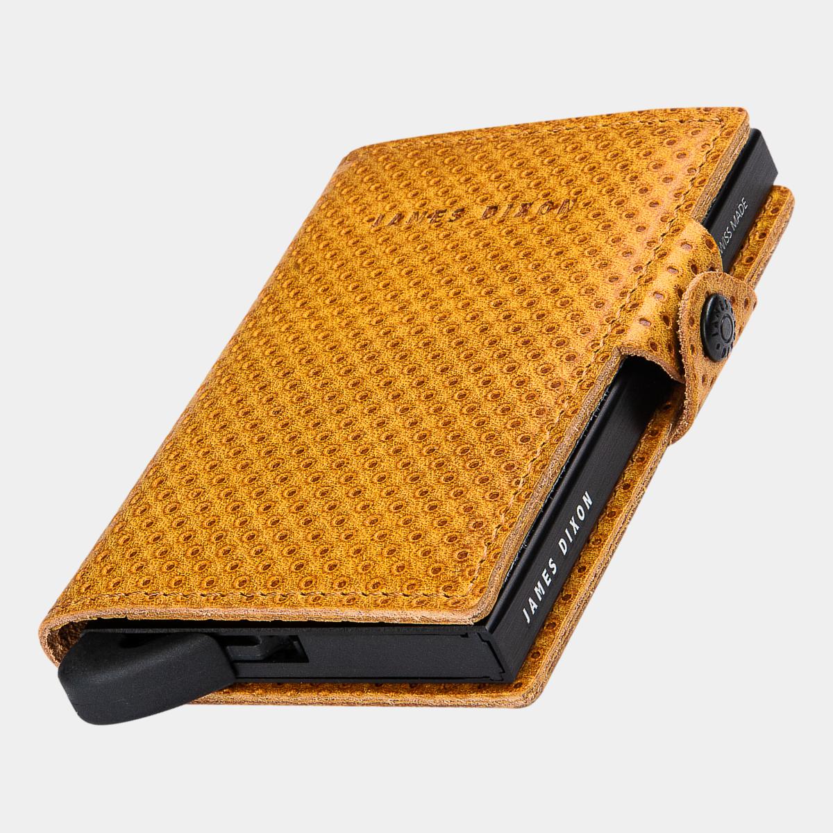 James Dixon Slim RFID Wallet, Ochre, Racing, Snap