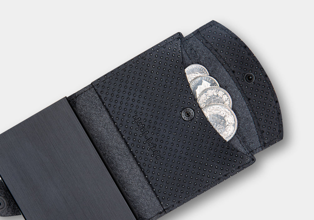 James Dixon Slim RFID Wallet, Black, Racing, Coin Pocket, Snap