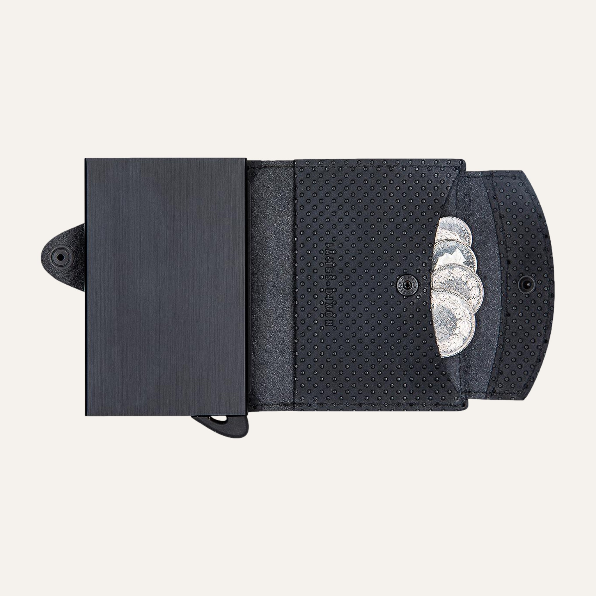 Black - Racing - Coin Pocket - Snap - Wallet