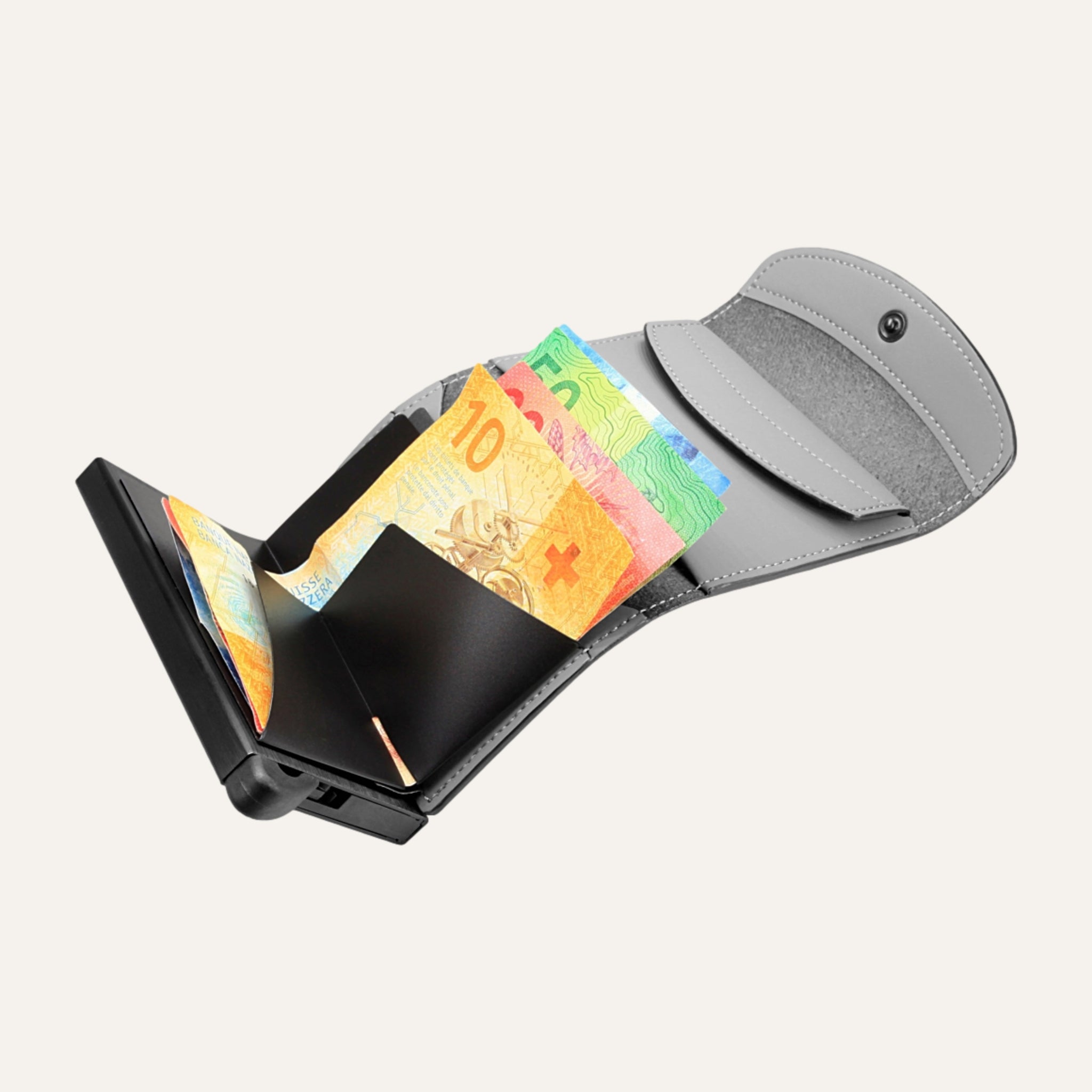 Black - Racing - Coin Pocket - Flap - Wallet