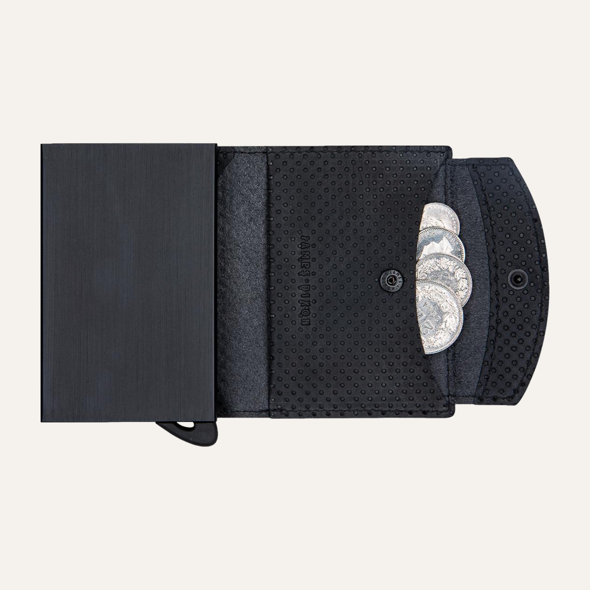 All Black - Racing - Münzfach - Portemonnaie
