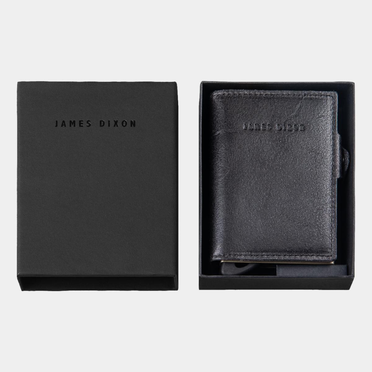 jd0165 james dixon boton raw black gold wallet box