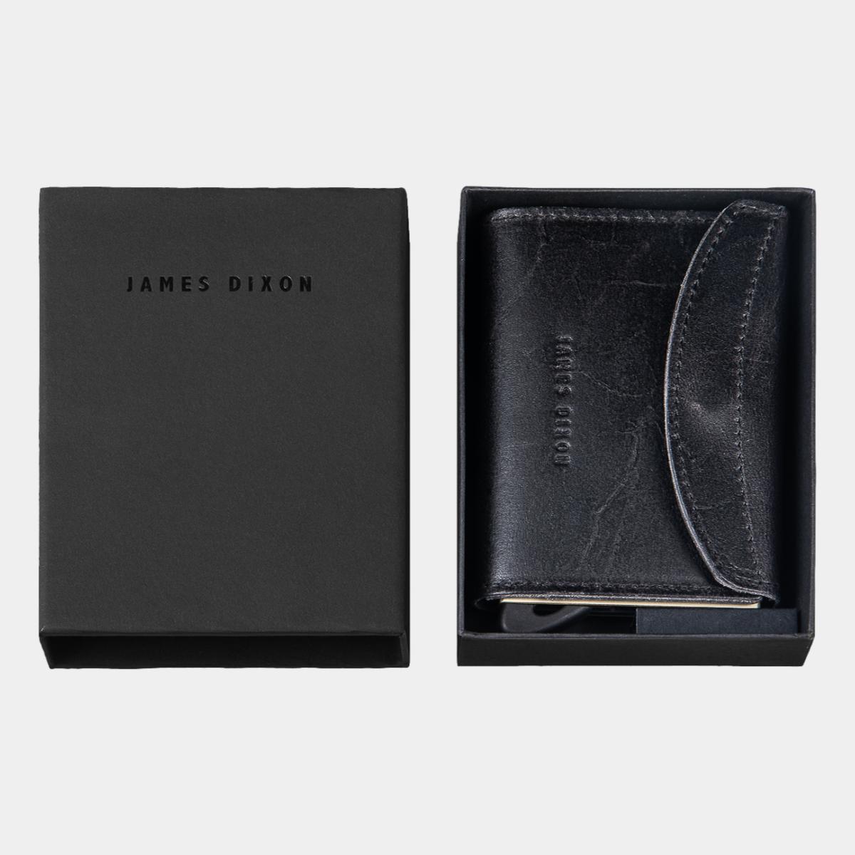 jd0183 james dixon grande raw black gold coin pocket wallet box