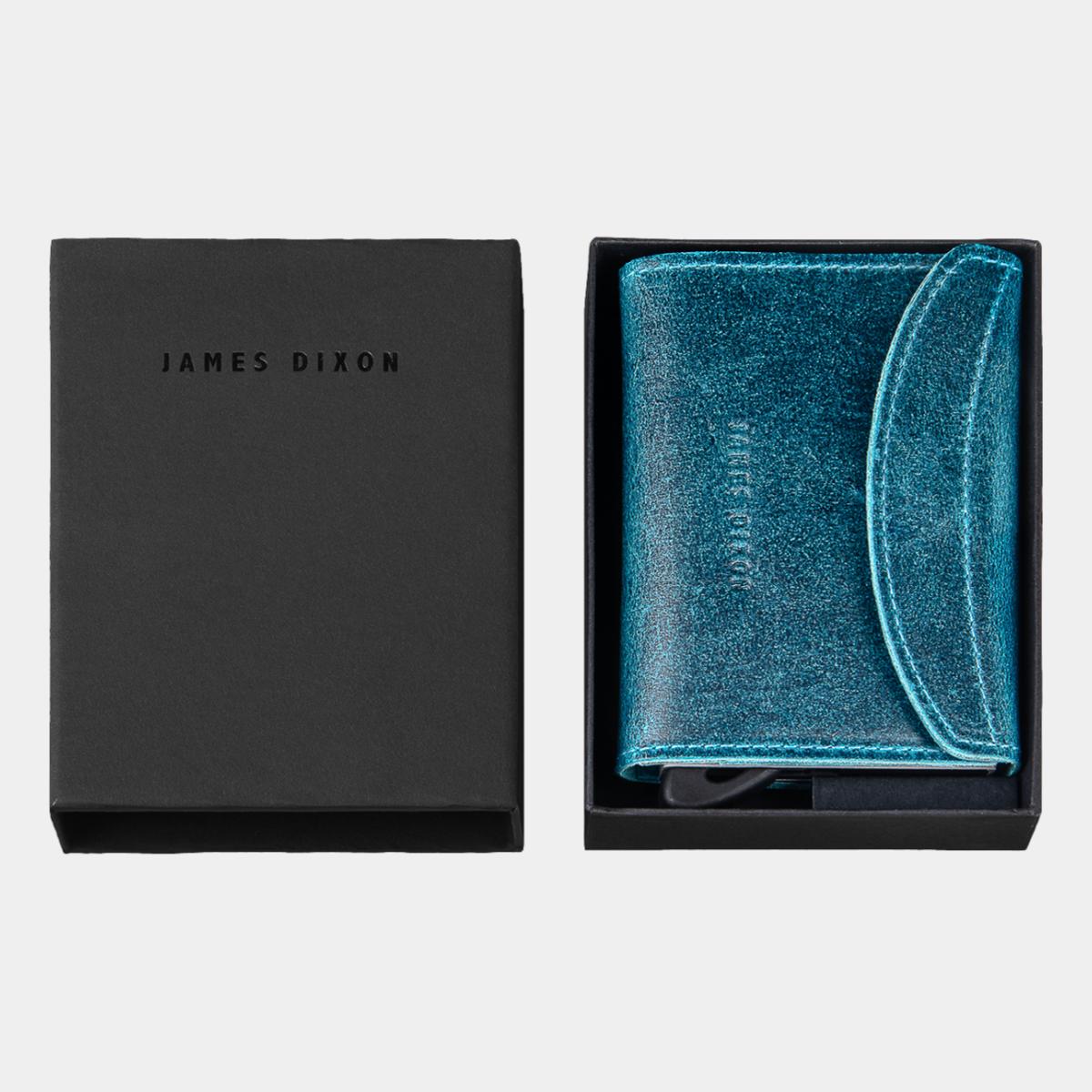 jd0184 james dixon grande raw blue coin pocket wallet box