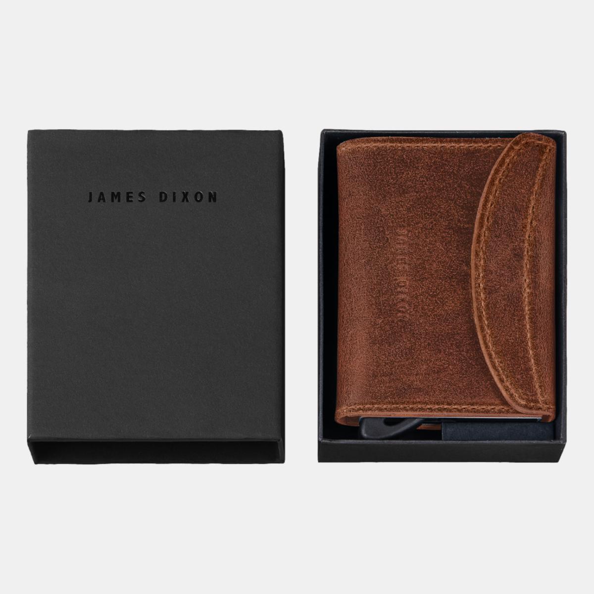 jd0186 james dixon grande raw redwood brown coin pocket wallet box