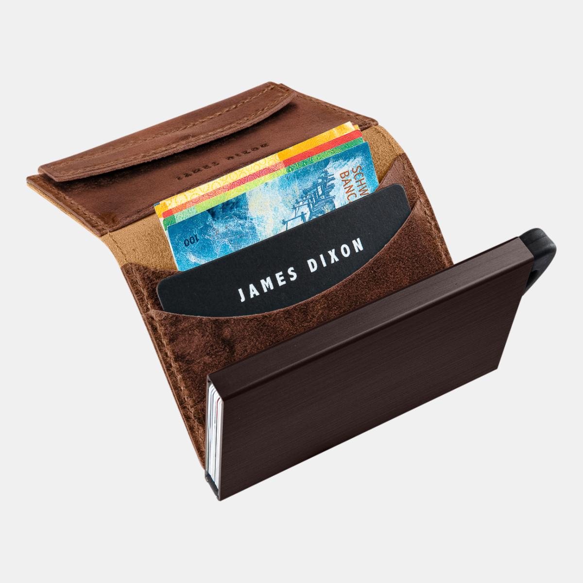 jd0192 james dixon puro raw redwood brown coin pocket wallet notes